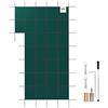 VEVOR Copertura per Piscina in Polipropilene Rettangolare 5,49 x 10,36m da Inverno con Bulloni in Ottone, Telone Copertura da Inverno 25,5 kg Piscina Interrata Esterna con Molla di Tensione Bulloni