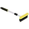 ToM PaR Spazzola di gomma con spugna | Racchetta | Puliscivetri con bordo in gomma per rimuovere insetti | Vetri auto, finestre e specchi | Manico telescopico | Lunghezza: 54-84 cm | Giallo