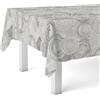 Martina Home Tovaglia in tela cerata Circle, 260 x 140 cm, colore: grigio