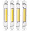 Dvnoua R7S LED 118mm Dimmerabile 30W - Equivalente a 300W Lampada Alogena, Bianco Freddo 6000K 3000LM, Nessun Sfarfallio, Illuminazione Fascio 360°, 4 Pezzi
