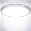 NIBSHOOM Plafoniera LED Soffitto, Lampadario Soffitto 18W, 1800LM 6500K Lampada Luce Moderna per Camera da Letto, Bagno, Cucina, Soggiorno, Ufficio, Balcone, Bianco Naturale, Ø22cm