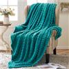 MIULEE Coperta Pile Matrimoniale Plaid per Divano in Velluto Coperta Singolo e Matrimoniale Letto Coperta Pile Morbida Decorazioni Casa Poltrona Tinta Unita Elegante 125x150 CM Blu Verde