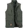 KTWOLEN Gilet in Pile da Uomo Leggero Giacca Senza Maniche Gilet da Trekking e Attività All'aperto da Uomo Fotografia Campeggio Gilet da Pesca, B-Verde, L