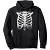 Gifts for Her Co. Costume da scheletro per Halloween, da donna, ragazzo, ragazza, uomo Felpa con Cappuccio