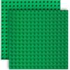 But Oswetf 2 Pezzi Piastra Base Compatibile con Lego Duplo, 25x25cm Base per Mattoncini Compatibile con Lego Duplo, Set di Piastre da Gioco Creativo, Verde