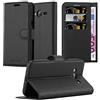 Cadorabo Custodia Libro per Samsung Galaxy J3 / J3 DUOS 2016 in Nero Carbone - con Vani di Carte, Funzione Stand e Chiusura Magnetica - Portafoglio Cover Case Wallet Book Etui Protezione
