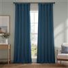 HPD Half Price Drapes Tende oscuranti in finto lino, lunghe 305 cm, lussuose tende in lino per camera da letto e soggiorno (1 pannello), 127 x 120 L, indaco