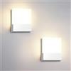 Kingwen Applique LED da Parete Esterno 2 Pezzi 15W 3000K Bianco Caldo | Interno Moderno, Esterno, IP65 Impermeabile