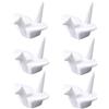 CRASPIRE 6 pz Origami Gru Poggia Bacchette Porcellana Porta Bacchette Stile Cinese Ceramica Cucchiaio Forchetta Pennello Supporto per Penna Rack Set per Controsoffitto Stoviglie Ornamenti per La Casa