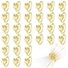 SITAKEGS 30 Fermatovaglioli a Foglia Metallici Oro, Decorazione Tavola | Finitura dorata raffinata, complemento decorativo per pranzi festivi, cerimonie e cene domestiche.