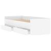 Gecheer Giroletto con Cassetti, Letto in Legno con Contenitore, Struttura Singolo o Matrimoniale, Bianco 90x200 cm