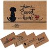 SPOTTED DOG GIFT COMPANY Zerbino Ingresso Esterno Interno 40x60 cm - Zerbino Ingresso Casa In Fibra Naturale di Cocco, Resistente - Con Base Antiscivolo con Cane Home Sweet Home