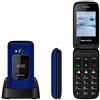 MAJESTIC - Sileno 50R Senior Phone Display 2.4' con Tasti Grandi + Tasto SOS Bluetooth Colore Blu - Italia