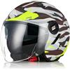 ORIGINE Casco Jet Moto Casco Aperto Scooter con Doppia Visiera Omologato ECE2206 ( SWAT MATT BLACK,L)
