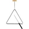Nino Percussion Triangle Musical Instrument - Large - con Battente - per Bambini dai 4 Anni - Acciaio e Legno, Natural (NINO552)