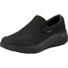 Skechers Arch Fit 2.0 Vallo, Senza Lacci Uomo, Pelle a Rete Nera, 39 EU