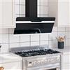 Générique Cappa da parete 90 cm Acciaio e vetro temperato Nero,Casa & Giardino,Arti della tavola & arti culinarie,Elettrodomestici da cucina,Cappe aspiranti,Nero,21.74 LB,51669