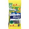 Gillette Rasoio Uomo Blue3 Sensitive Usa E Getta A 3 Lame, Confezione Da 4 Rasoi+1 Gratis