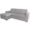 BellaHome Divano con penisola reversibile bellahome bologna beige tessuto sfoderabile e antimacchia, 235x165x88 cm