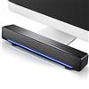 FOTABPYTI Barra del suono, oundbar Stereo cablato USB, Altoparlanti Domestici per Computer Desktop o Laptop o telefoni cellulari, Suono Surround dei Bassi, Cristallino(Nero)
