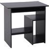 HOMCOM Scrivania PC Moderna in Legno con Ripiano per CPU e Spazio per Tastiera Estraibile, 80x45x75 cm, Nero