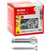 Fischer 100 Tasselli SX Plus con Vite 5x25 mm per Muro Pieno, Mattone Forato, Muratura, Calcestruzzo, per il Fissaggio di Lampadari, Mobili, Pensili, Mensole, 567620