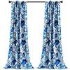 Lush Decor Tende da giardino con papaveri blu, per soggiorno, sala da pranzo, camera da letto, 213,4 cm, coppia di pannelli