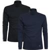 Sergio Tacchini Maglia da Uomo Dolcevita Caldo Cotone, 2pz Ass (Blu, Nero) M