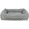 TRIXIE Cuccia ortopedica Vital Loki, 65 × 50 cm, colore grigio, cuscino per cani di alta qualità con memory foam, cestino per cani di piccola taglia, non danneggia le articolazioni e allevia - 37931