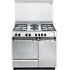 De Longhi SEX8542NED Cucina a Gas Piano Cottura 4 Fuochi + 2 Piastre Elettriche Coperchio in Cristallo Classe A