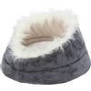 TRIXIE Cuccia per cani Minou ø 47 cm in bianco/grigio - morbido cuscino per cani di piccola taglia - antiscivolo - 36298