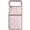 Avizar - Cover Per Samsung Z Flip4 In Similpelle Trapuntato Serie Rhombus Chic Rosa - SPEDIZIONE GRATUITA