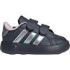 adidas Grand Court 2.0 Shoes Kids, Scarpe Basse Non da Calcio Unisex-Bambini, AURINK/IRIDES/CLPINK, 21 EU