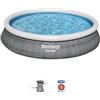 Bestway 57313-4 Set Piscina Gonfiabile Fast Set Rotonda da 457x84 cm