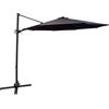 Amicasa Ombrellone da Giardino 3x3 mt in Alluminio Telo in Poliestere colore Grigio - Lipari Gray
