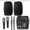 DISCOPIU IMPIANTO KARAOKE 802 kit con 2 casse amplificate, 2 microfoni, 1 mixer NUOVO
