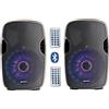 GEMINI AS 8 P BLU LIGHT coppia casse diffusori wireless attivi 500W + beat-led
