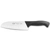 Sanelli Skin Coltello Santoku Olivato, Acciaio Inossidabile, Nero, Lama 16 cm