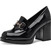 MARCO TOZZI Mocassini Donna con Tacco Verniciati Vegani, Nero (Black Patent), 40 EU