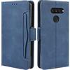 HualuBro Cover per LG K50S, Flip Cover a Libro in Premium PU Pelle Magnetica Antiurto Case Portafoglio Custodia per LG K50S Cover - Blu