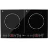Clatronic DKI 3609-Piastra ad induzione doppia portatile, 10 livelli di temperatura, 3500 W