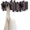 Umbra Sticks Attaccapanni Da Parete Con 5 Ganci Ribaltabili, Espresso Marrone, ‎‎49.5 x 3 x 18 cm, 907.18 grammi