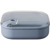 OMADA Design - Contenitore ermetico per Alimenti da 1 L Basso con Coperchio Trasparente - Made in Italy - Linea Pull Box