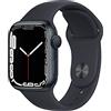 Apple Watch Series 7 (GPS, 41mm) Smartwatch con cassa in alluminio color mezzanotte con Cinturino Sport color mezzanotte - Regular Fitness tracker, app Livelli O₂, resistente all'acqua