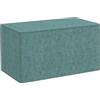 HOMCOM Poggia Piedi 2 in 1 con Rivestimento Rimovibile, Pouf Poggiapiedi in Tessuto Effetto Lino, Legno e Spugna, 75x41x41 cm, Verde
