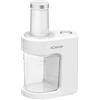 Bomann Me 470 CB elettrici affettatrice a spirale con 3 diversi inserti tamburo con lama in acciaio inossidabile, Grande apertura di riempimento, Bianco