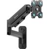 ONKRON Supporto TV da 13 a 34 pollici, Porta TV da Parete in Colore Nero con Peso fino a 8 kg, Braccio Televisore con VESA 75x75 e 100x100 mm, Porta Televisore a Muro Girevole e Inclinabile G150-B