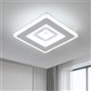 Mckalen Plafoniera LED Moderna 28W 3150LM, Lampada da soffitto Quadrata in Acrilico, 20CM Creativo Lampadario LED Soffitto per Camera da letto Soggiorno Cucina Bagno, Bianco Freddo 6500K