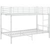 vidaXL Letto a Castello Bianco in Metallo 90x200 cm