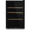 Ⓜ️🔵🔵🔵 LES PETITS CHAMPS CAVCDB62 - Cantinetta Total Black DUAL ZONE per 62 bottiglie, 2 ZONE DI TEMPERATURA, NERA, 3 ripiani in legno, anti-UV, SILENZIOSA, ANTIVIBRAZIONE